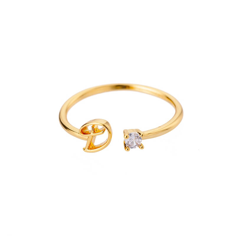ZOLA Tiny Alphabet Letter Ring | MSHSM
