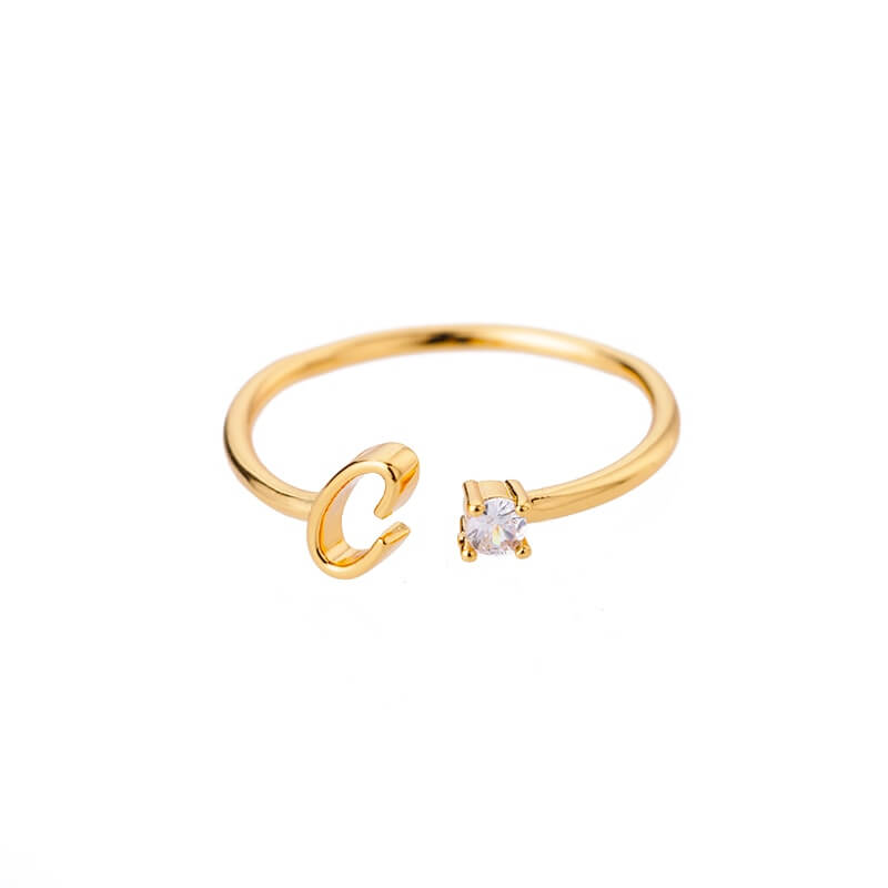 ZOLA Tiny Alphabet Letter Ring | MSHSM