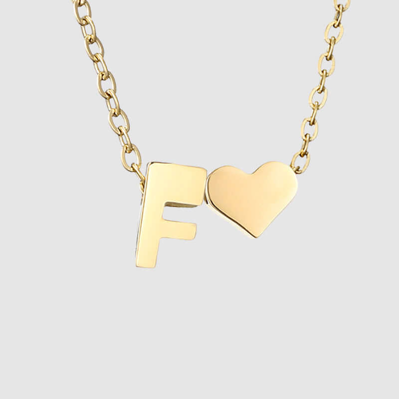 Valentina Tiny Heart Initial Necklace | MSHSM