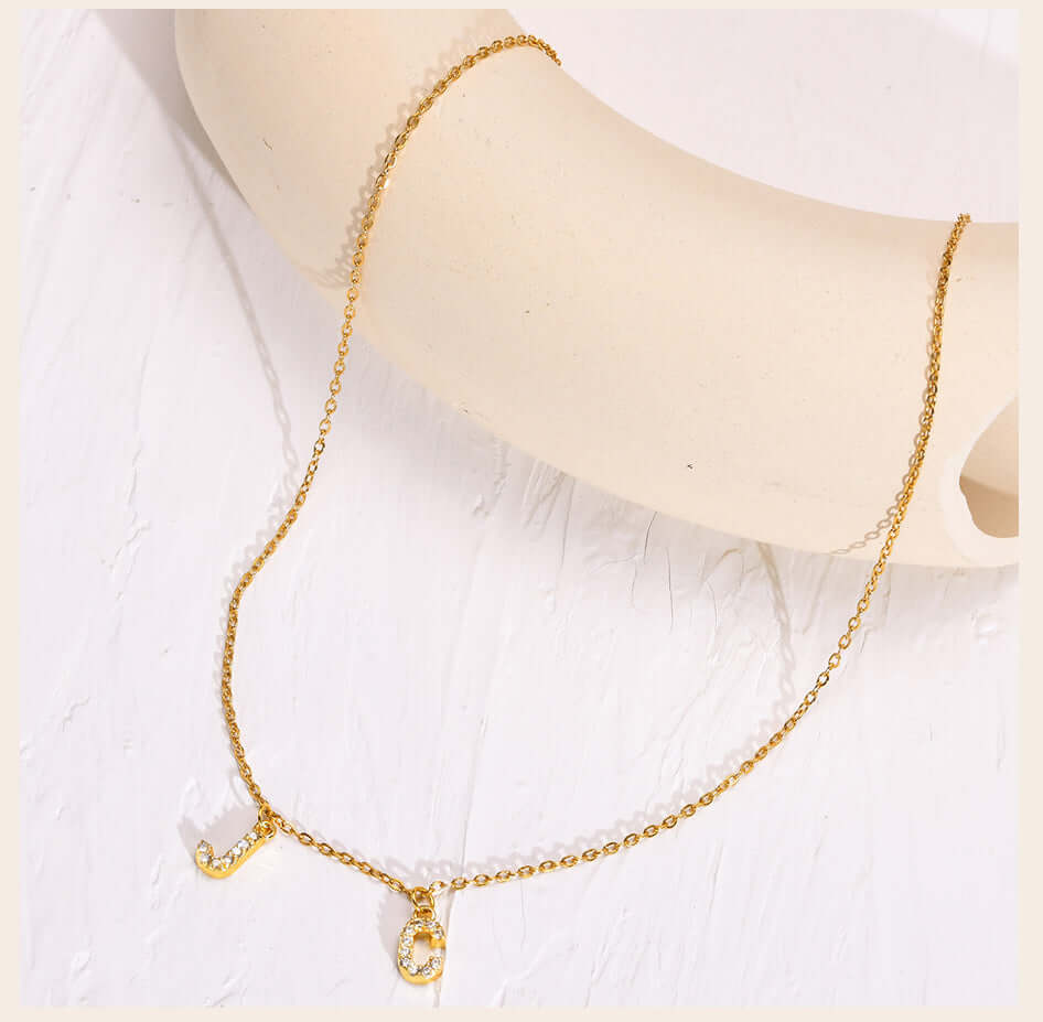 Ayla Multiple Letters Pendant Necklace | MSHSM