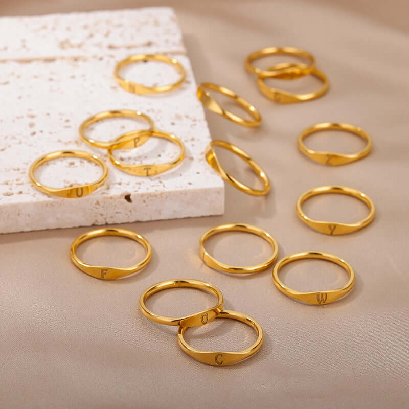 Genesis Tiny Initial Letter Rings