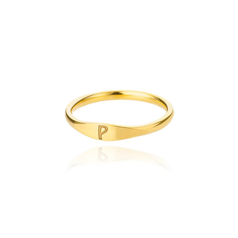 Genesis Tiny Initial Letter Rings