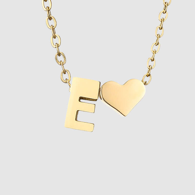 Valentina Tiny Heart Initial Necklace | MSHSM