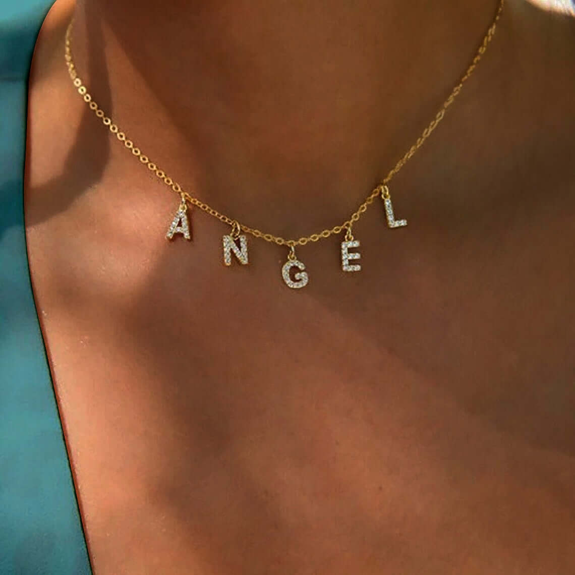 Ayla Multiple Letters Pendant Necklace | MSHSM