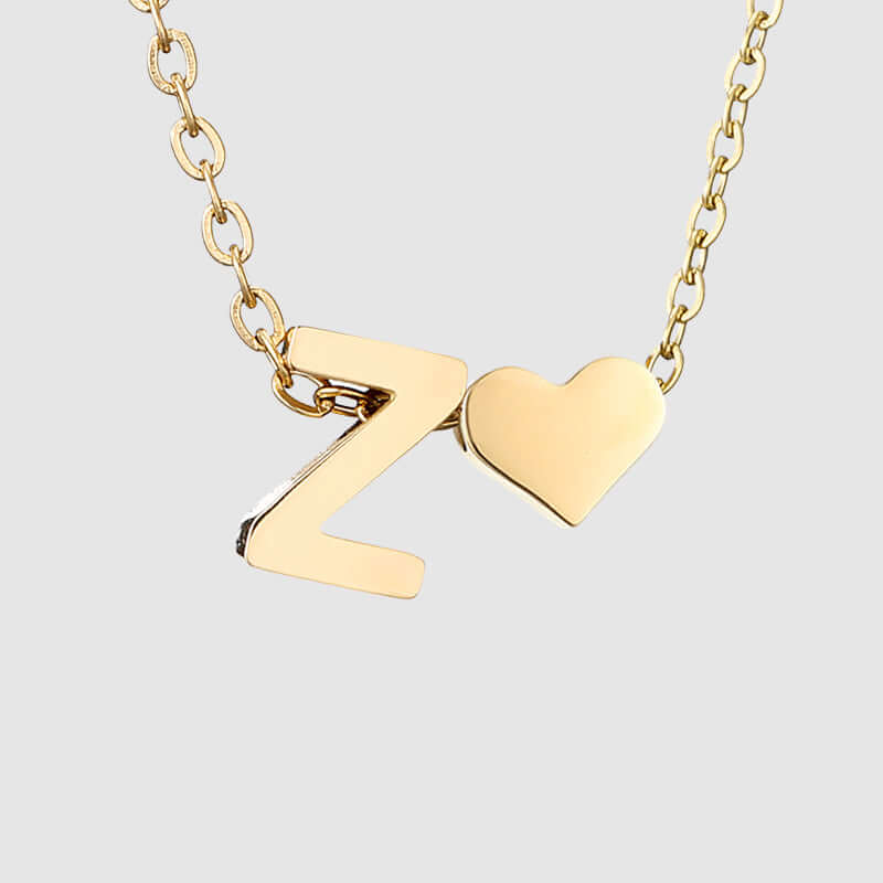 Valentina Tiny Heart Initial Necklace | MSHSM