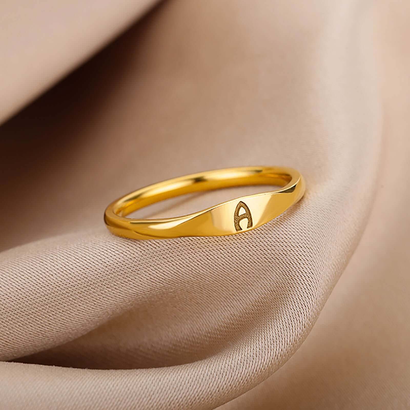 Genesis Tiny Initial Letter Rings