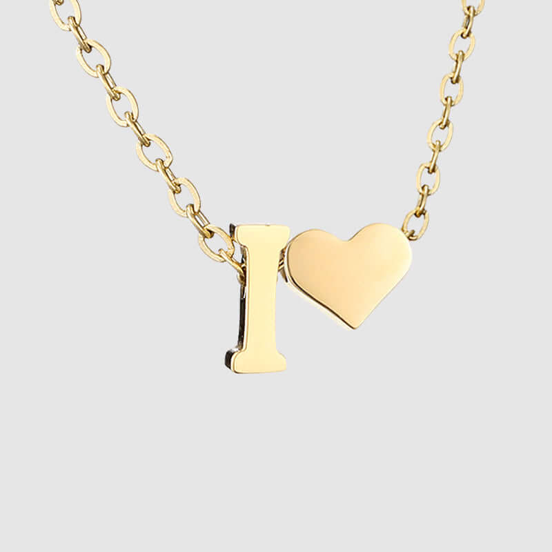 Valentina Tiny Heart Initial Necklace | MSHSM