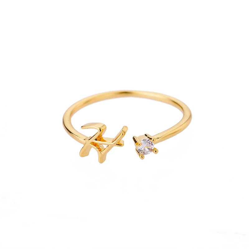 ZOLA Tiny Alphabet Letter Ring | MSHSM
