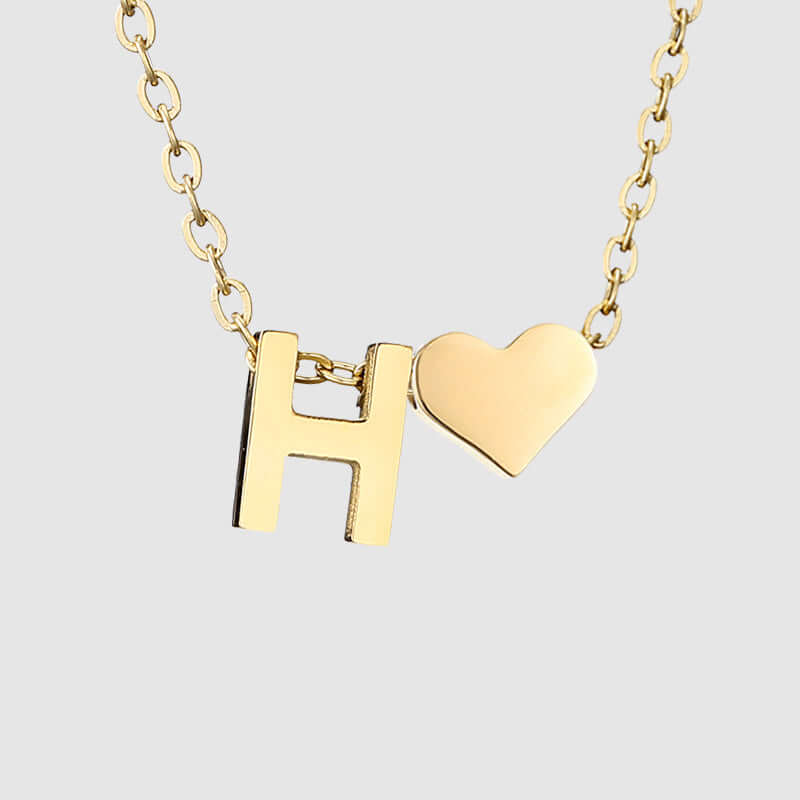 Valentina Tiny Heart Initial Necklace | MSHSM