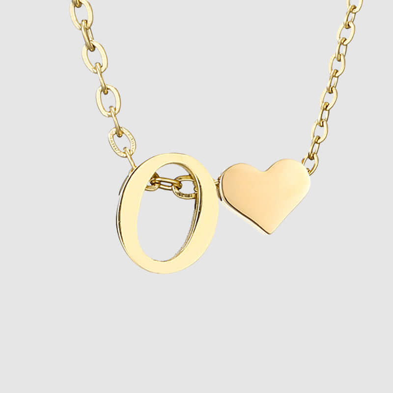Valentina Tiny Heart Initial Necklace | MSHSM