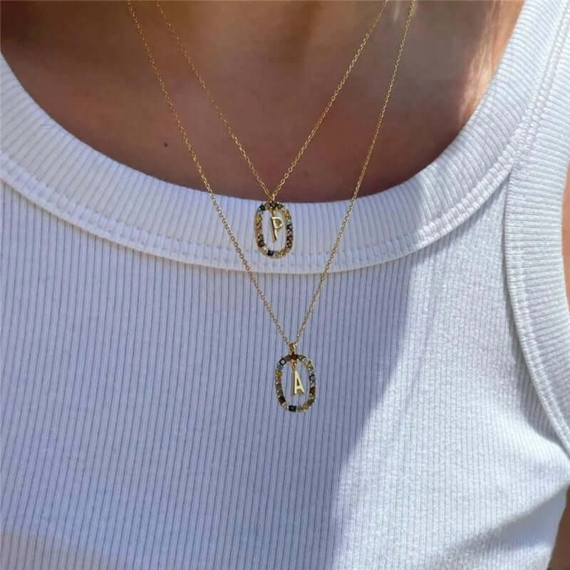 Iris Initial Charm Necklace | MSHSM