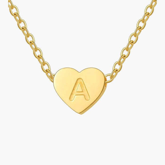 Tiny Heart Initial Necklace| MSHSM