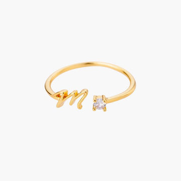 ZOLA Tiny Alphabet Letter Ring