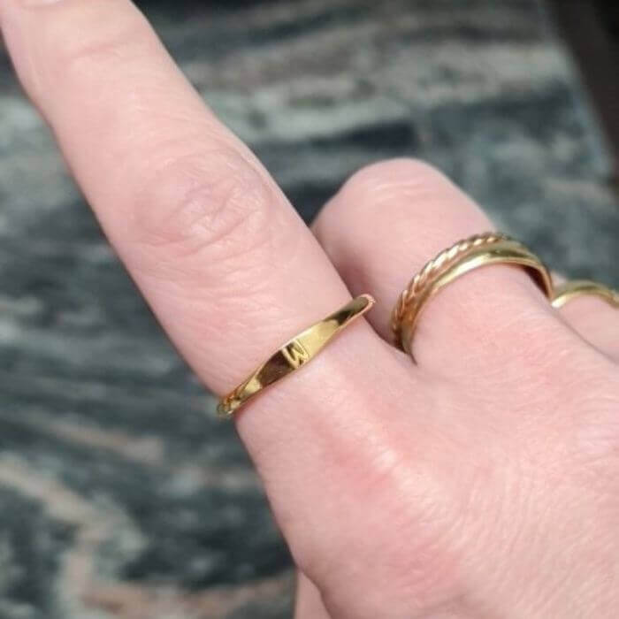 Genesis Tiny Initial Letter Rings