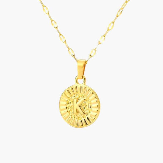 Initial Round Letter Pendant Necklace | MSHSM