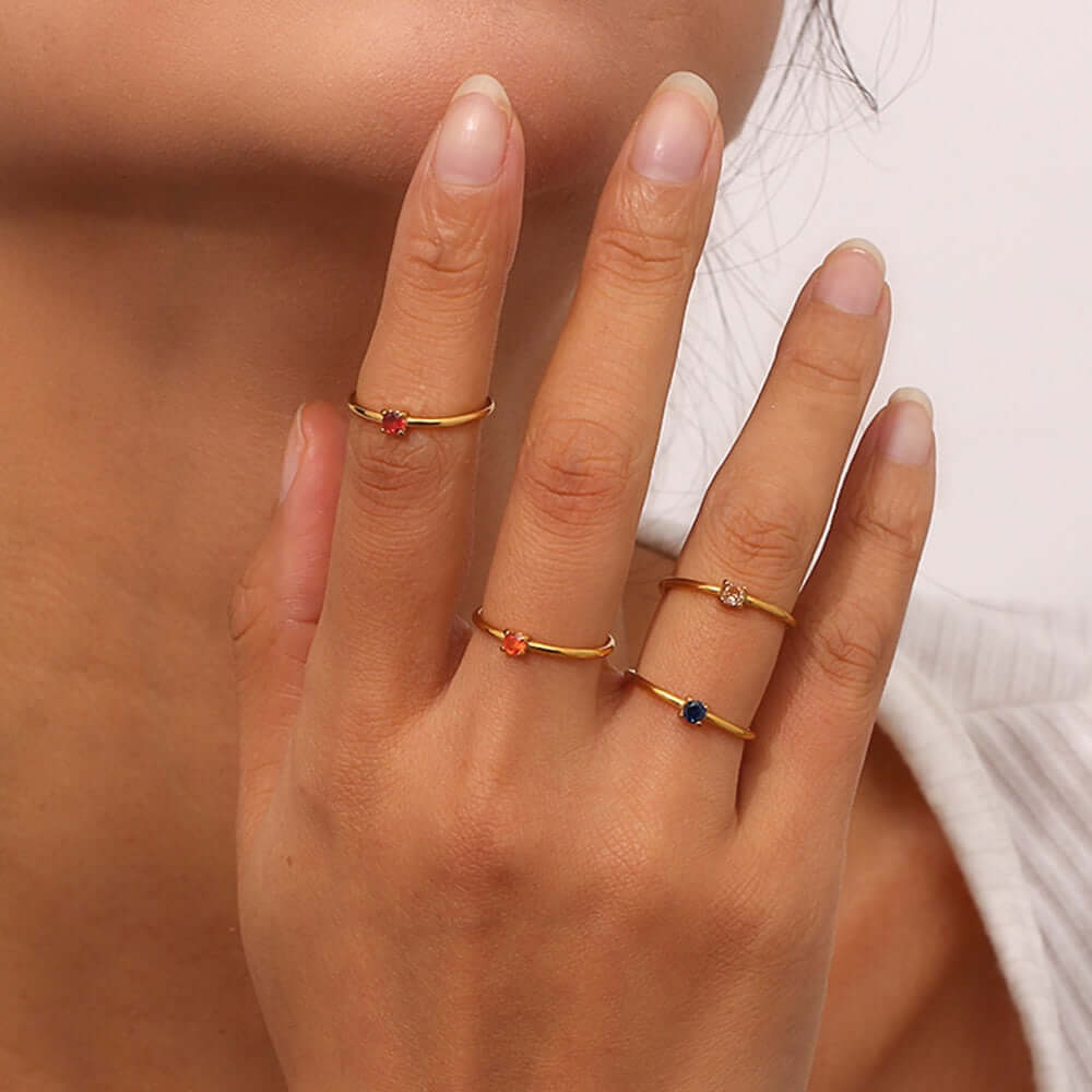 Freya Tiny Birthstone Rings | MSHSM