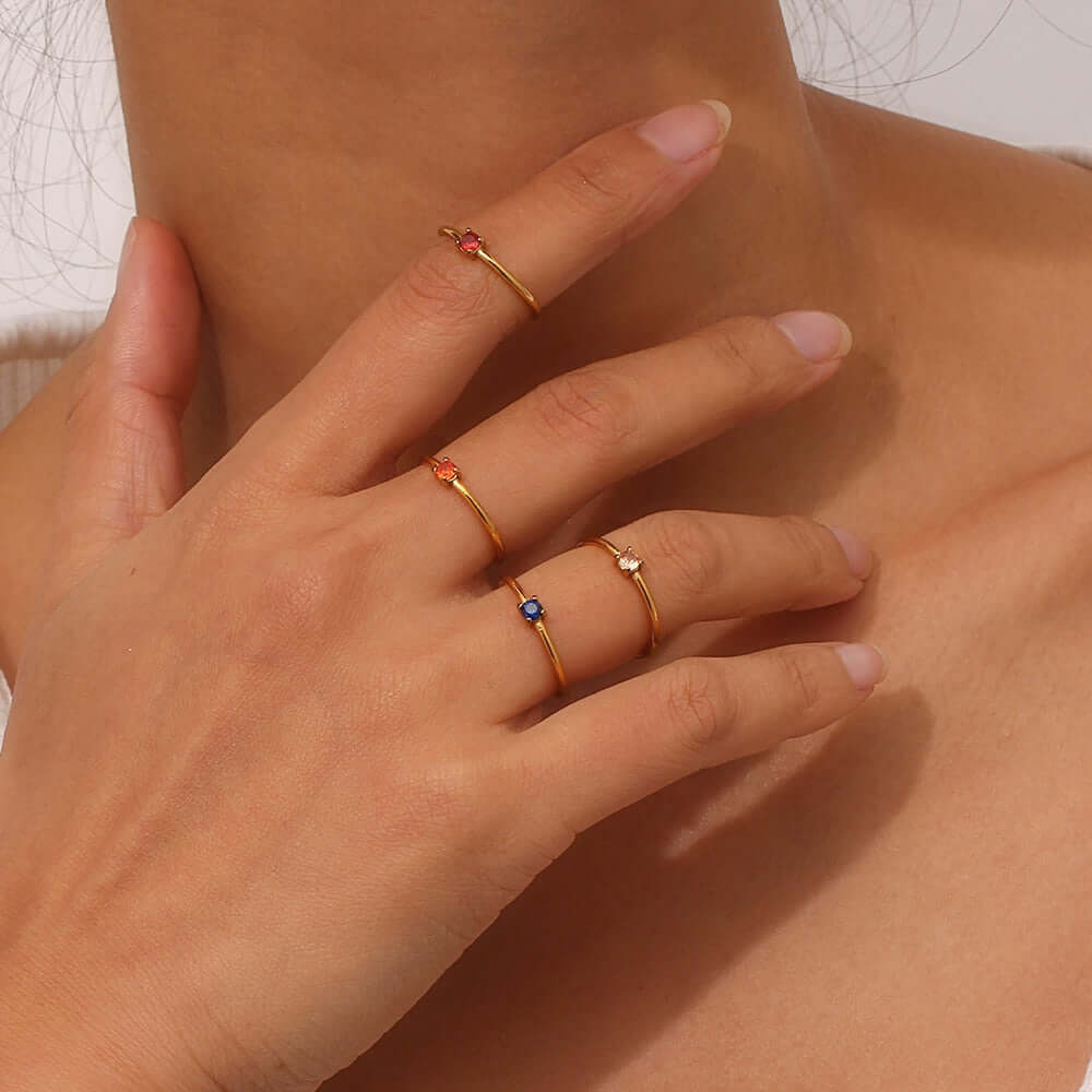 Freya Tiny Birthstone Rings | MSHSM