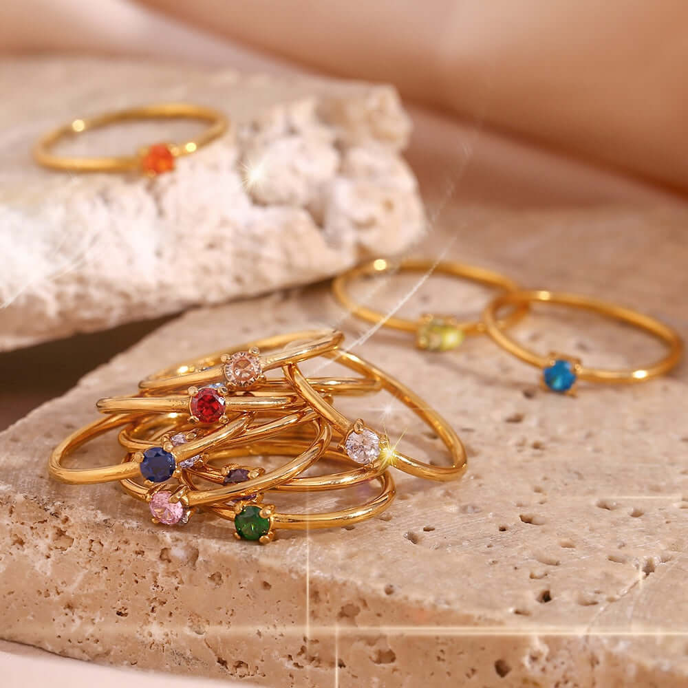 Freya Tiny Birthstone Rings | MSHSM