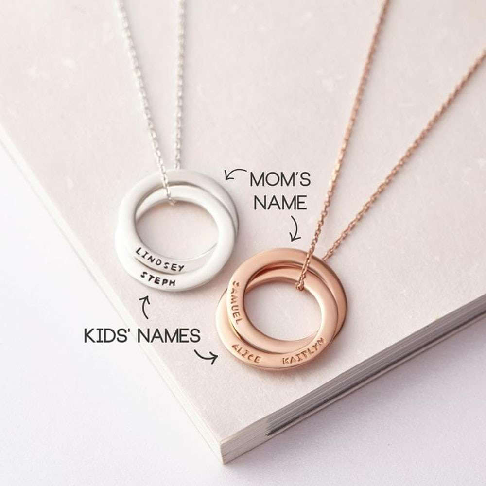 Leilani Linked Circle Customized Name Necklace | MSHSM