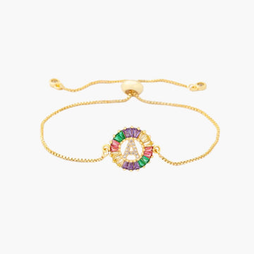 Floral Multicolor Initial Bracelet | MSHSM