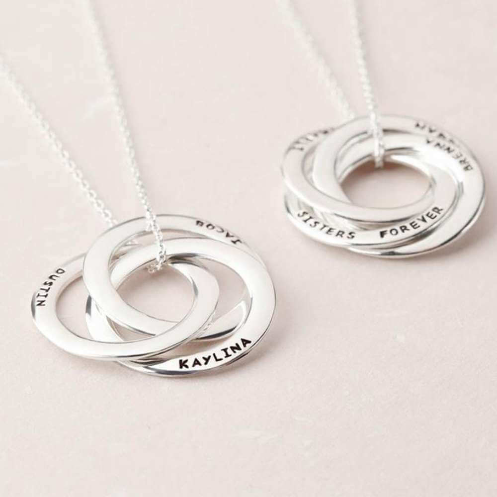 Leilani Linked Circle Customized Name Necklace | MSHSM