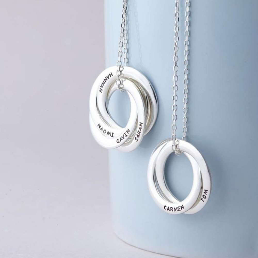 Leilani Linked Circle Customized Name Necklace | MSHSM