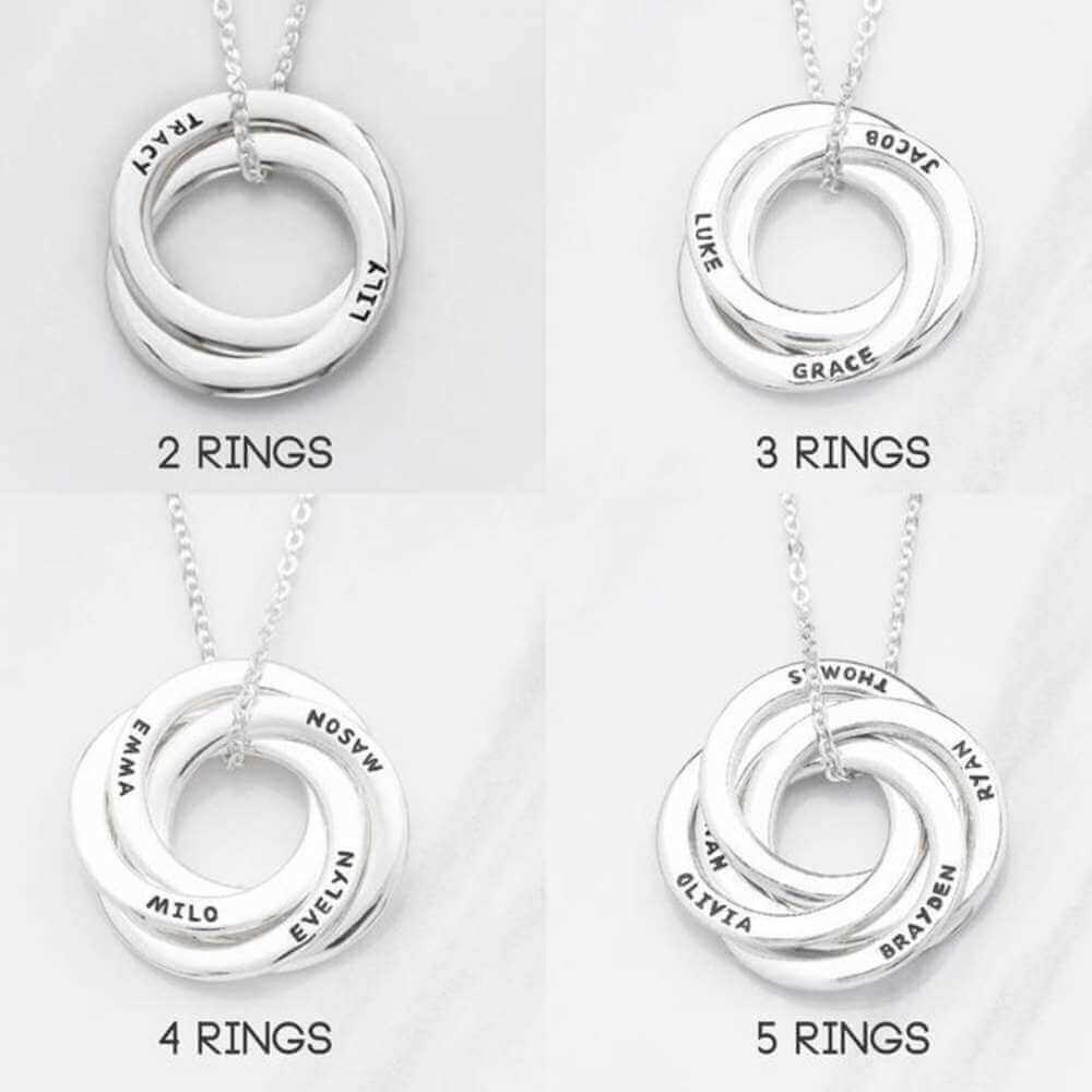 Leilani Linked Circle Customized Name Necklace | MSHSM