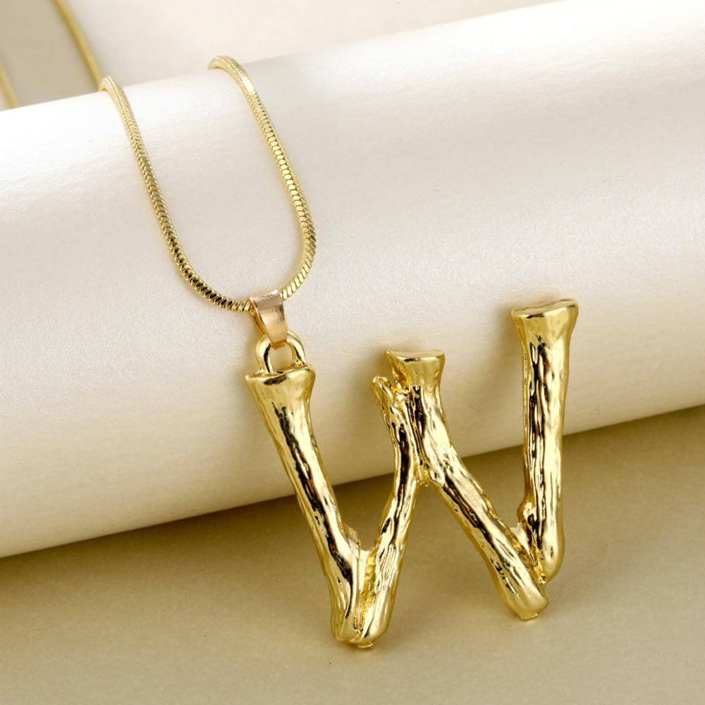 Anna Bamboo Alphabet Letter Necklace | MSHSM
