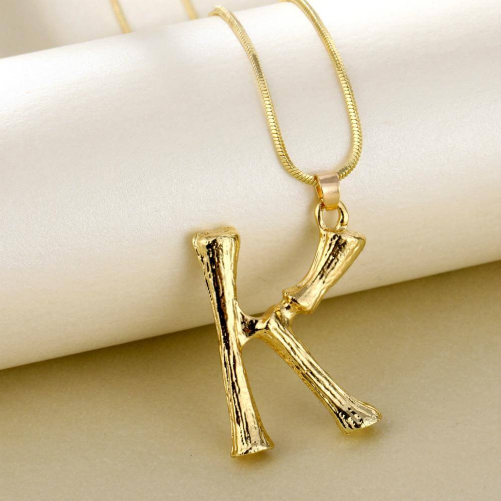 Anna Bamboo Alphabet Letter Necklace | MSHSM