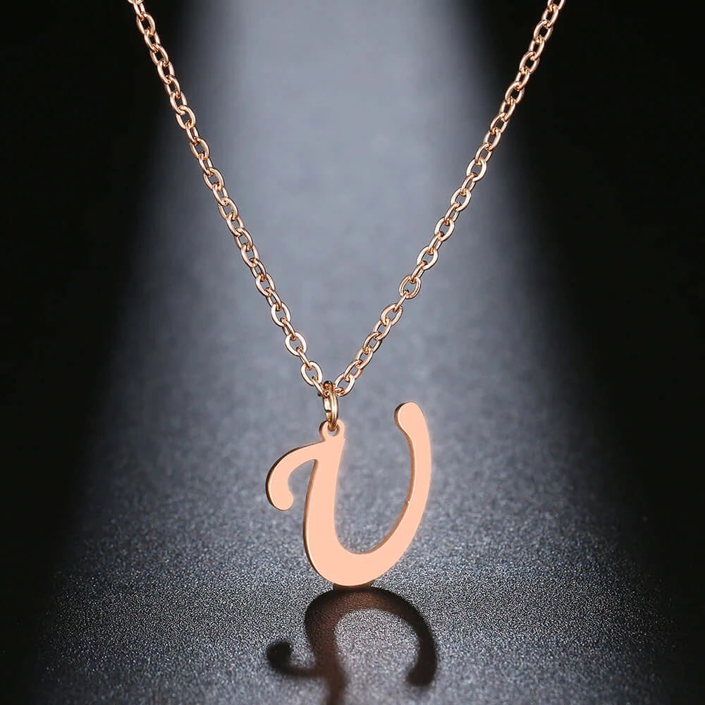 Initial Letter Pendant Necklace | MSHSM