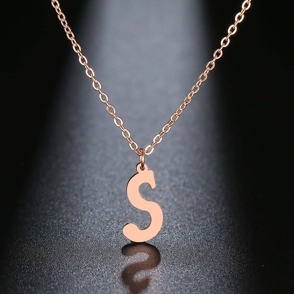 Initial Letter Pendant Necklace | MSHSM