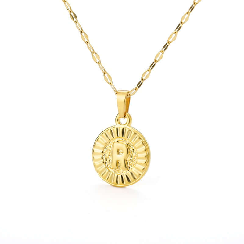 Initial Round Letter Pendant Necklace | MSHSM