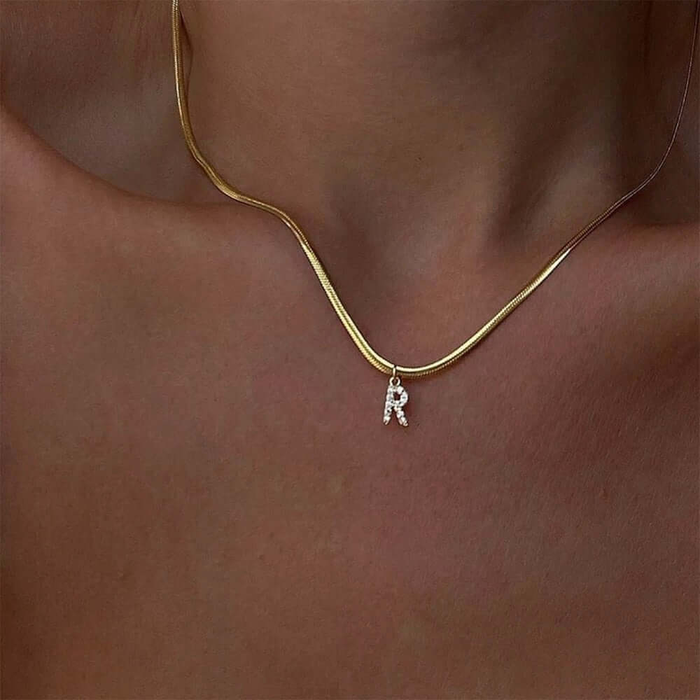 Initial Letter Herringbone Choker | MSHSM