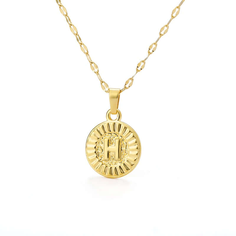 Initial Round Letter Pendant Necklace | MSHSM