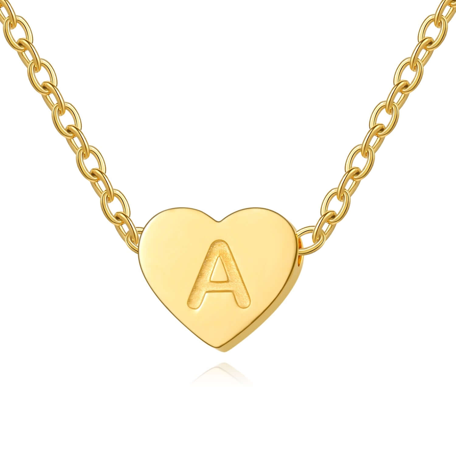 Tiny Heart Initial Necklace| MSHSM
