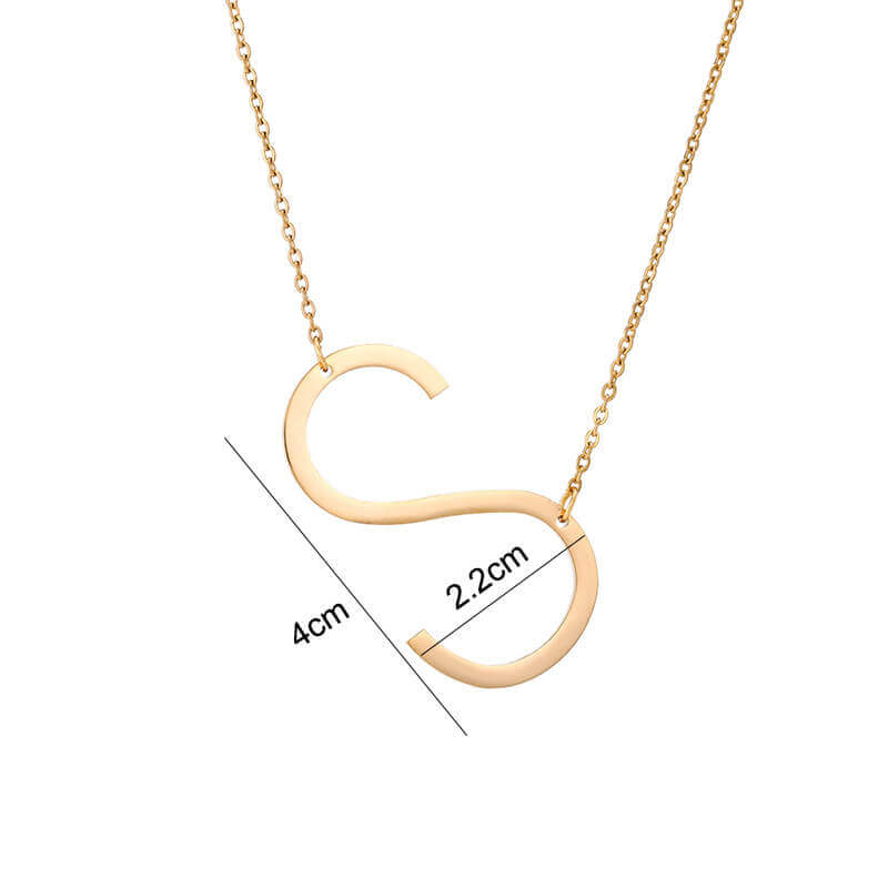 Sideways Initial Necklace | MSHSM