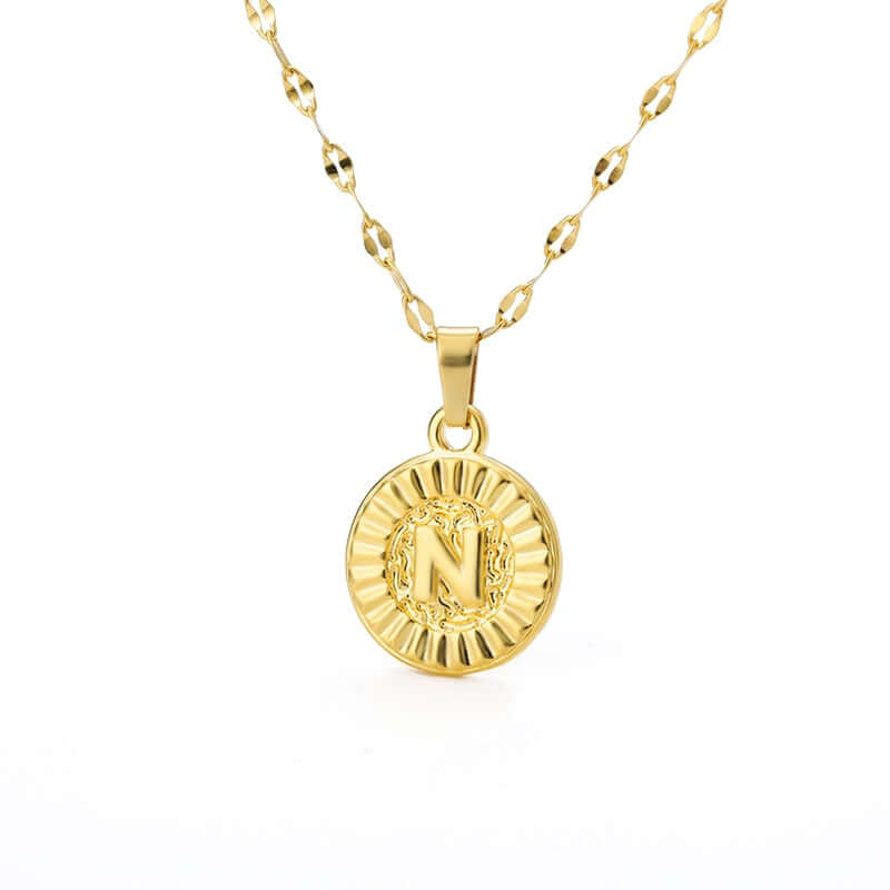 Initial Round Letter Pendant Necklace | MSHSM