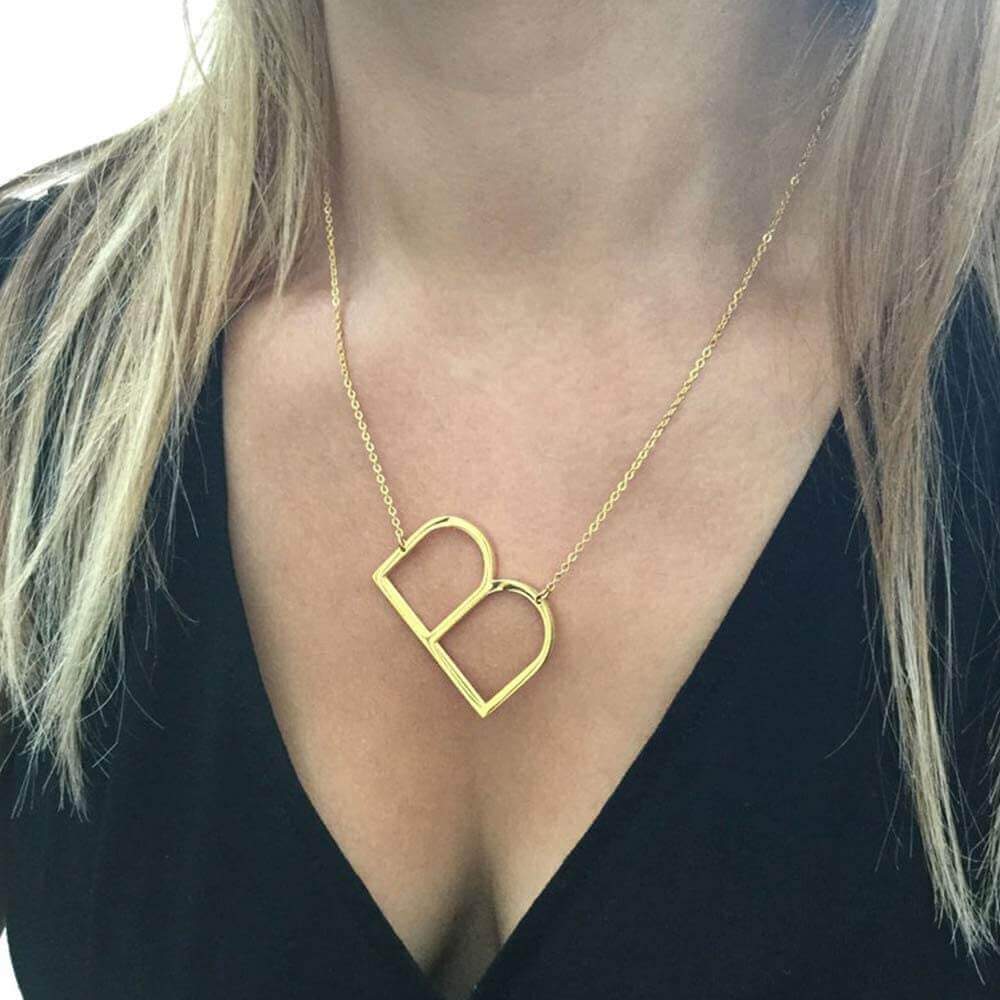 Sideways Initial Necklace | MSHSM