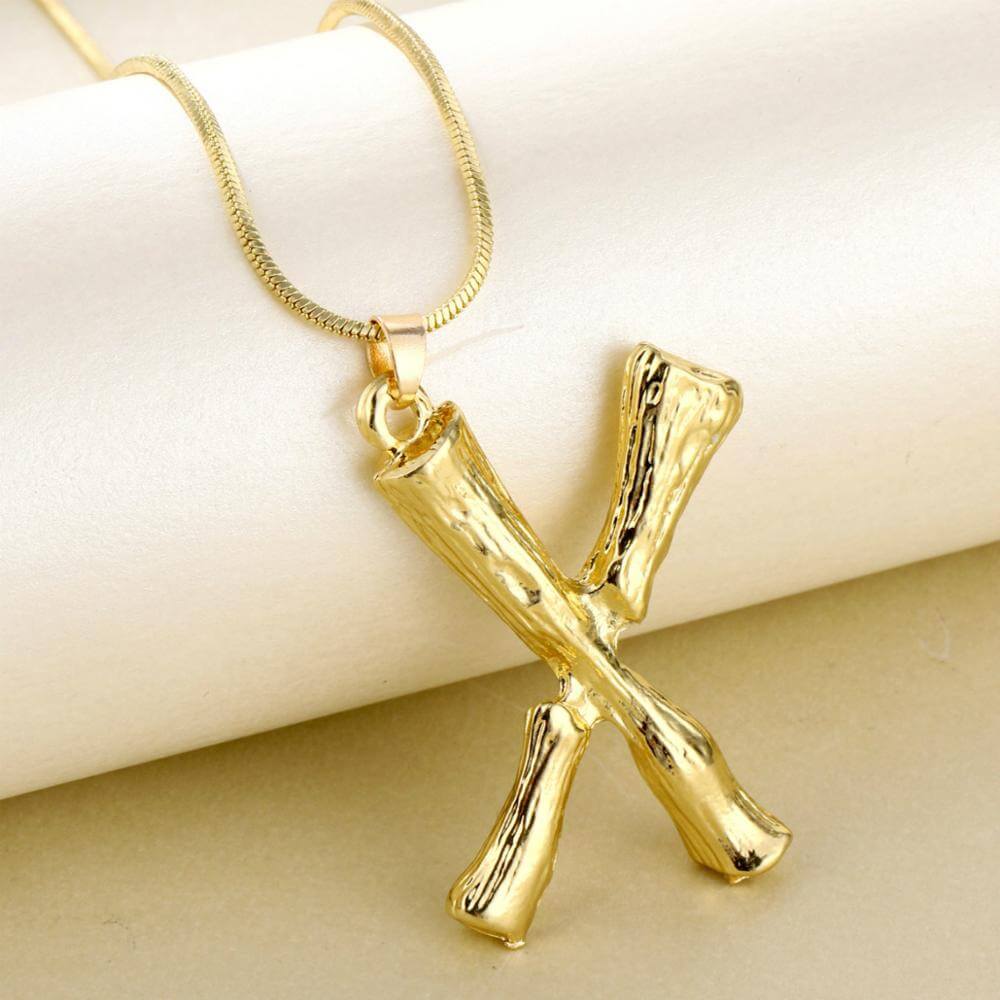 Anna Bamboo Alphabet Letter Necklace | MSHSM