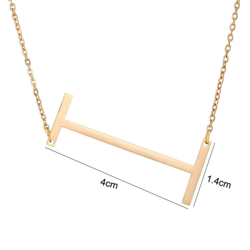 Sideways Initial Necklace | MSHSM