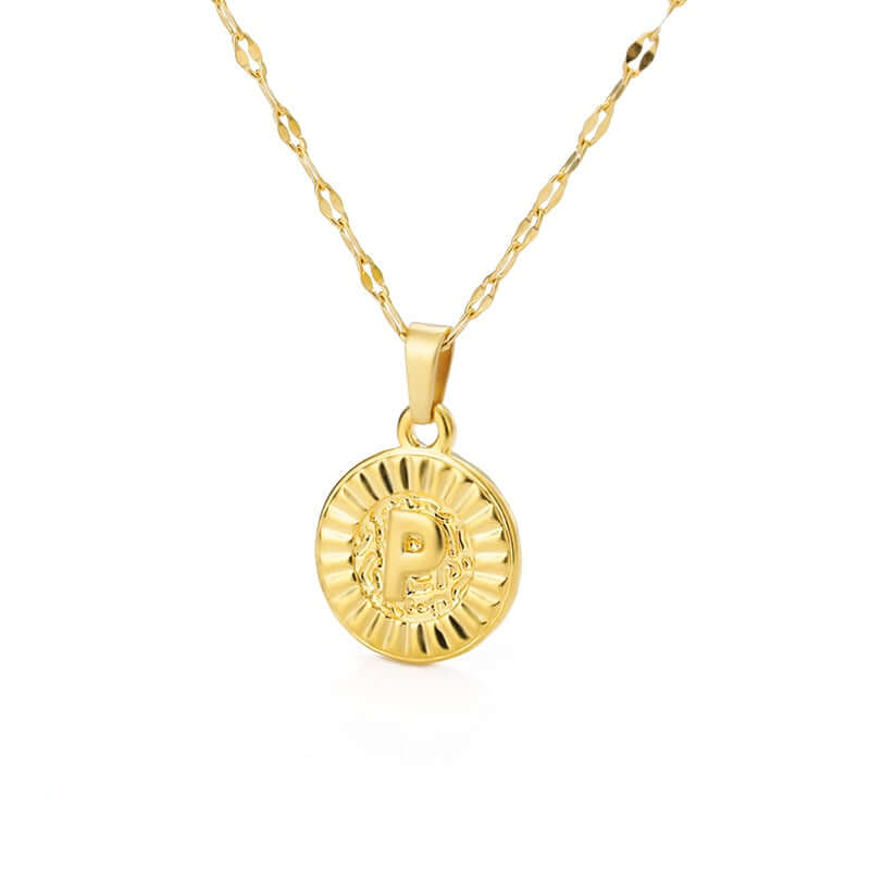 Initial Round Letter Pendant Necklace | MSHSM