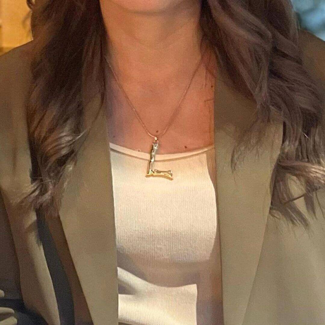 Anna Bamboo Alphabet Letter Necklace | MSHSM