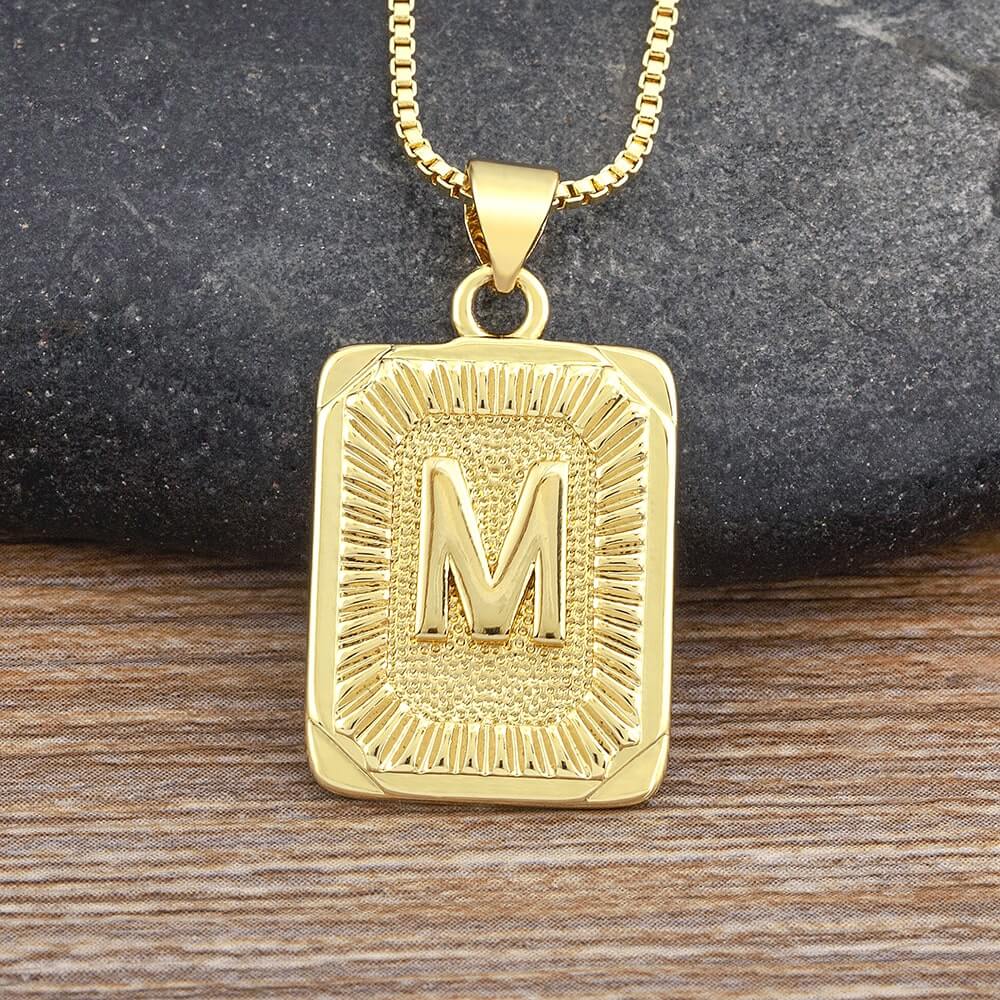 Boxy Alphabet Chain Necklace| MSHSM