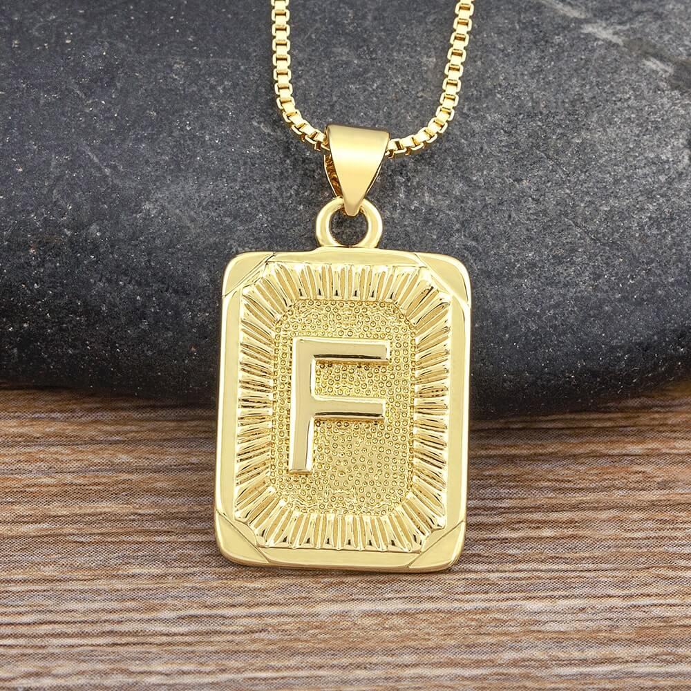 Boxy Alphabet Chain Necklace| MSHSM