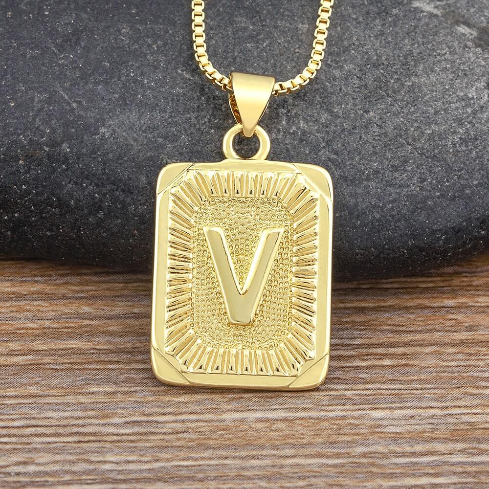 Boxy Alphabet Chain Necklace| MSHSM