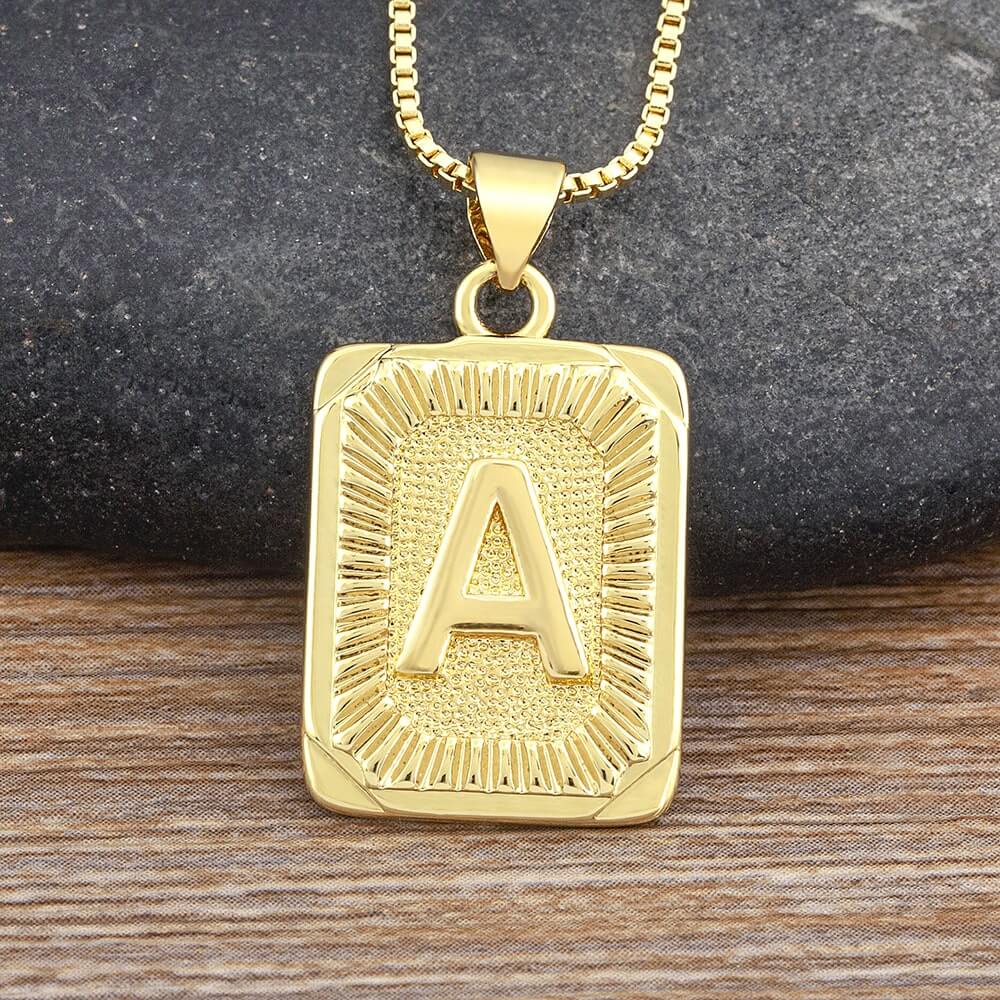 Boxy Alphabet Chain Necklace| MSHSM
