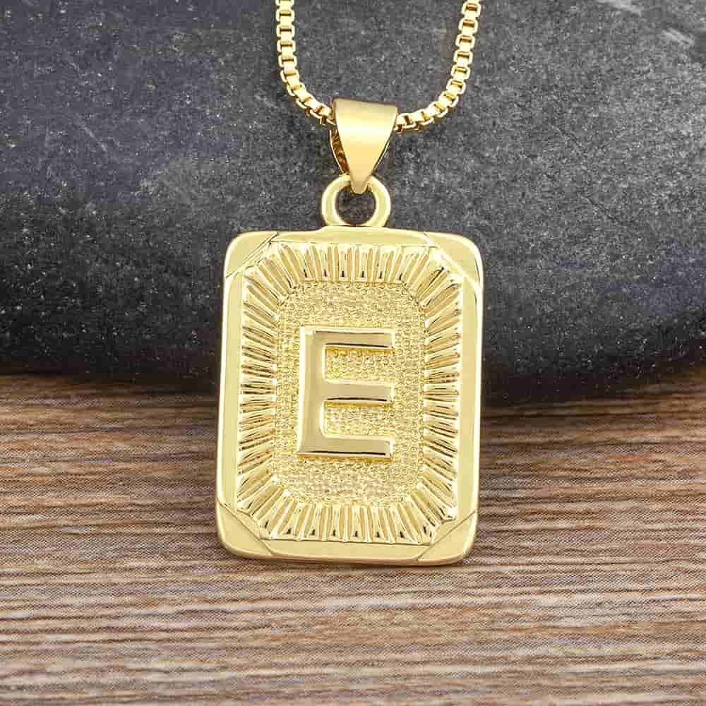 Boxy Alphabet Chain Necklace| MSHSM