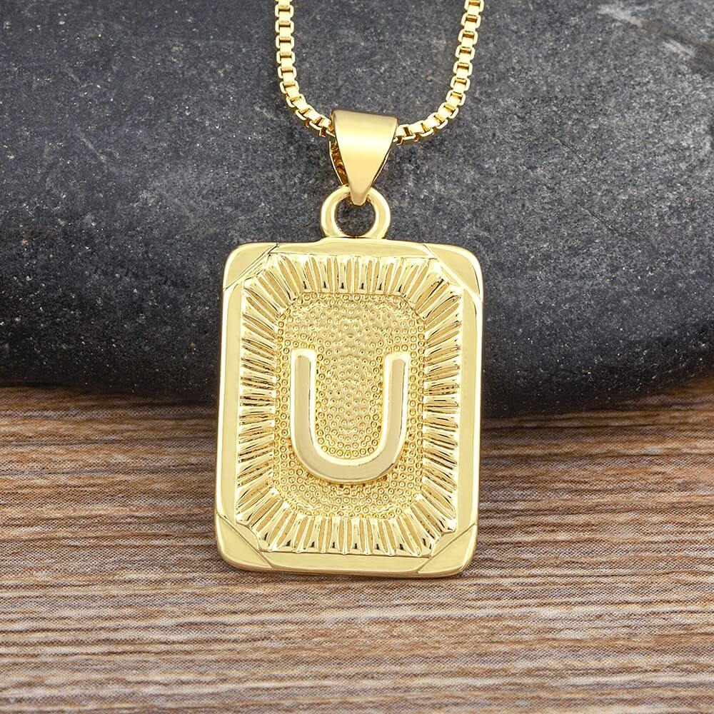 Boxy Alphabet Chain Necklace| MSHSM