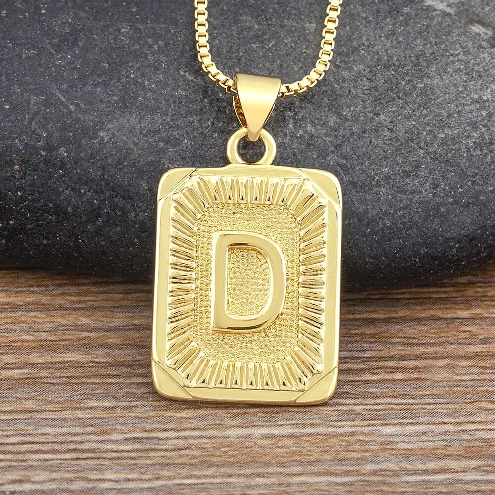 Boxy Alphabet Chain Necklace| MSHSM