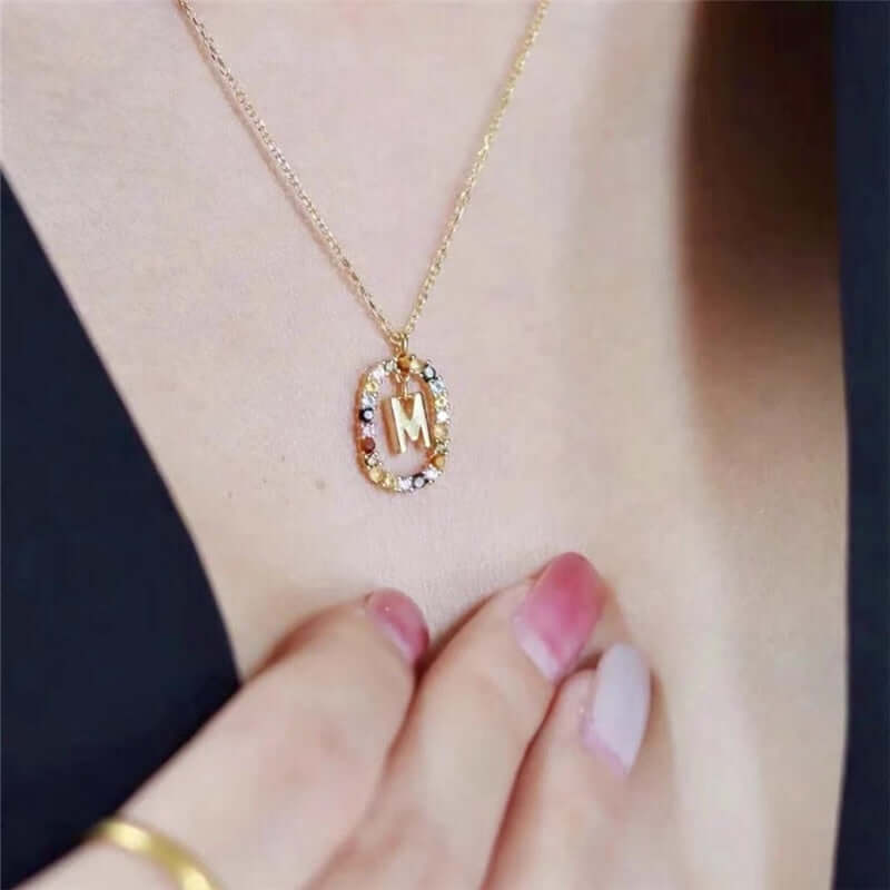 Iris Initial Charm Necklace | MSHSM